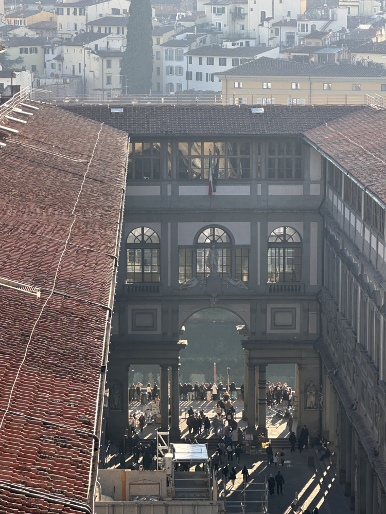 FIRENCA, SANDRA USKOKOVIĆ, 3. SIJEČNJA 2026. - POGLED SA ARNOLFO TORNJA NA UFFIZI