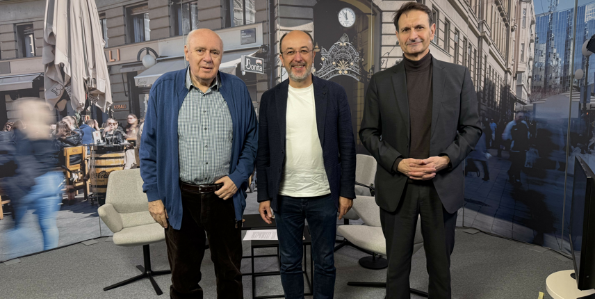 Žarko Puhovski, Krešimir Macan i Miro Kovač (Foto MANJGURA)