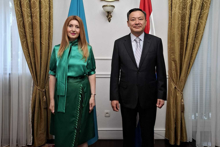 Ina Stašić i Daulet Bartashev, veleposlanik Republike Kazahstan u RH