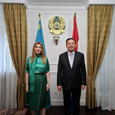 Ina Stašić i Daulet Bartashev, veleposlanik Republike Kazahstan u RH